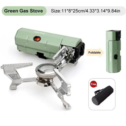 Portable 2670W Camping Gas Stove - Folding Cassette Burner for Outdoor Cooking, Picnics, and Travel