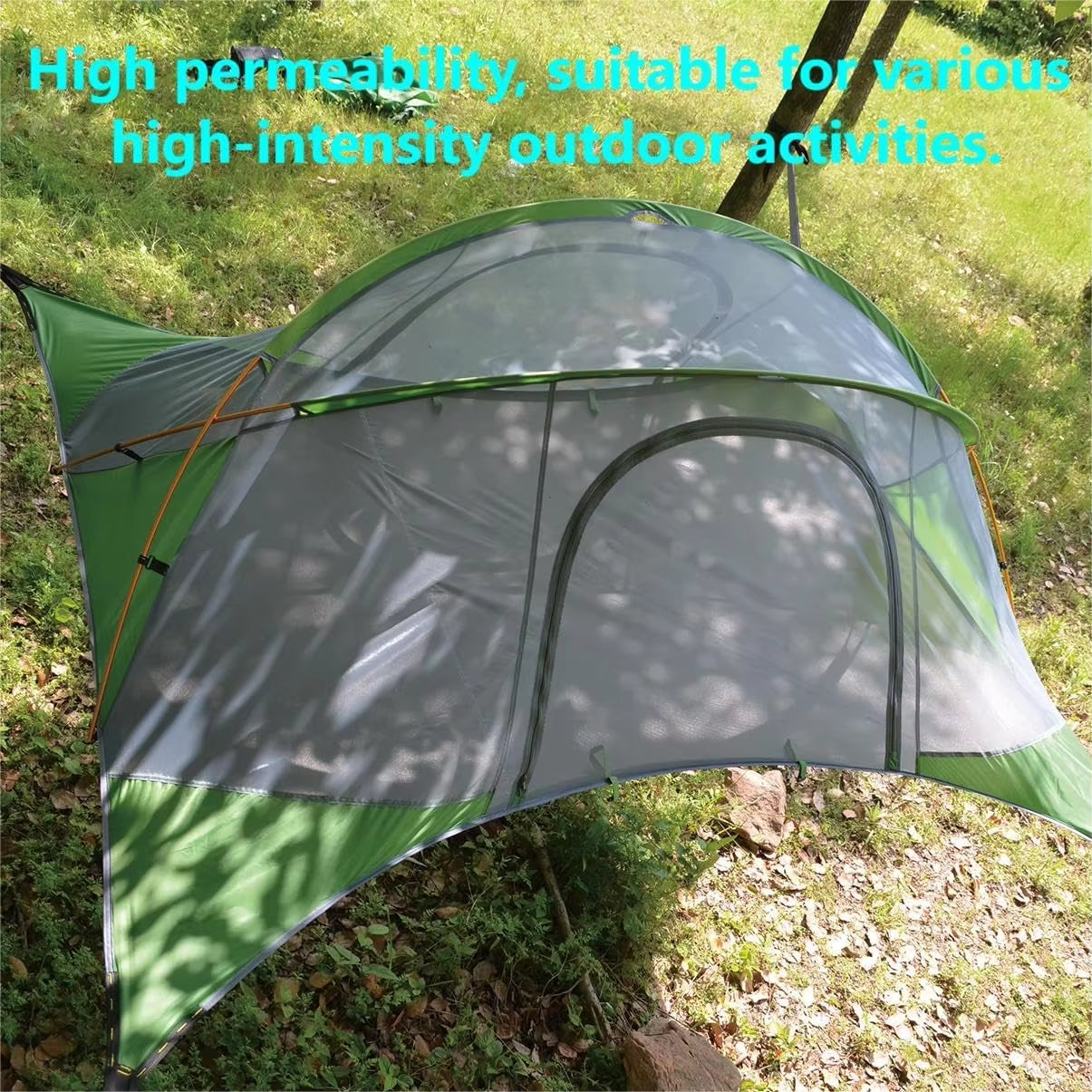 Ultimate Portable Camping Hammock for 2-4 People - Perfect for Family Adventures, Hiking, and Travel!