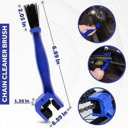 Ultimate Motorcycle & Bicycle Chain Cleaning Brush - Efficient Electric Vehicle Tool for Flywheel and Chain Maintenance