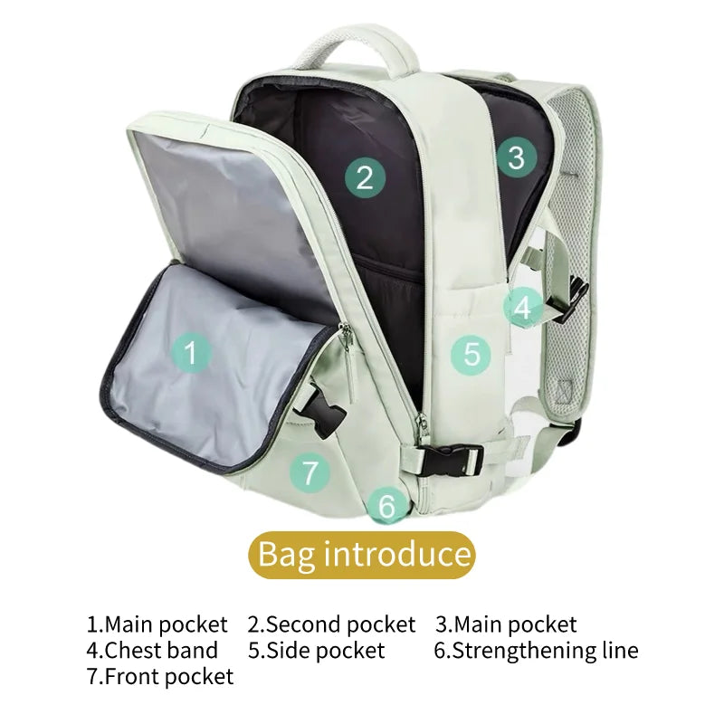 Stylish & Lightweight Women's Travel Backpack - Large Capacity, Waterproof & Multi-Functional for All Your Adventures