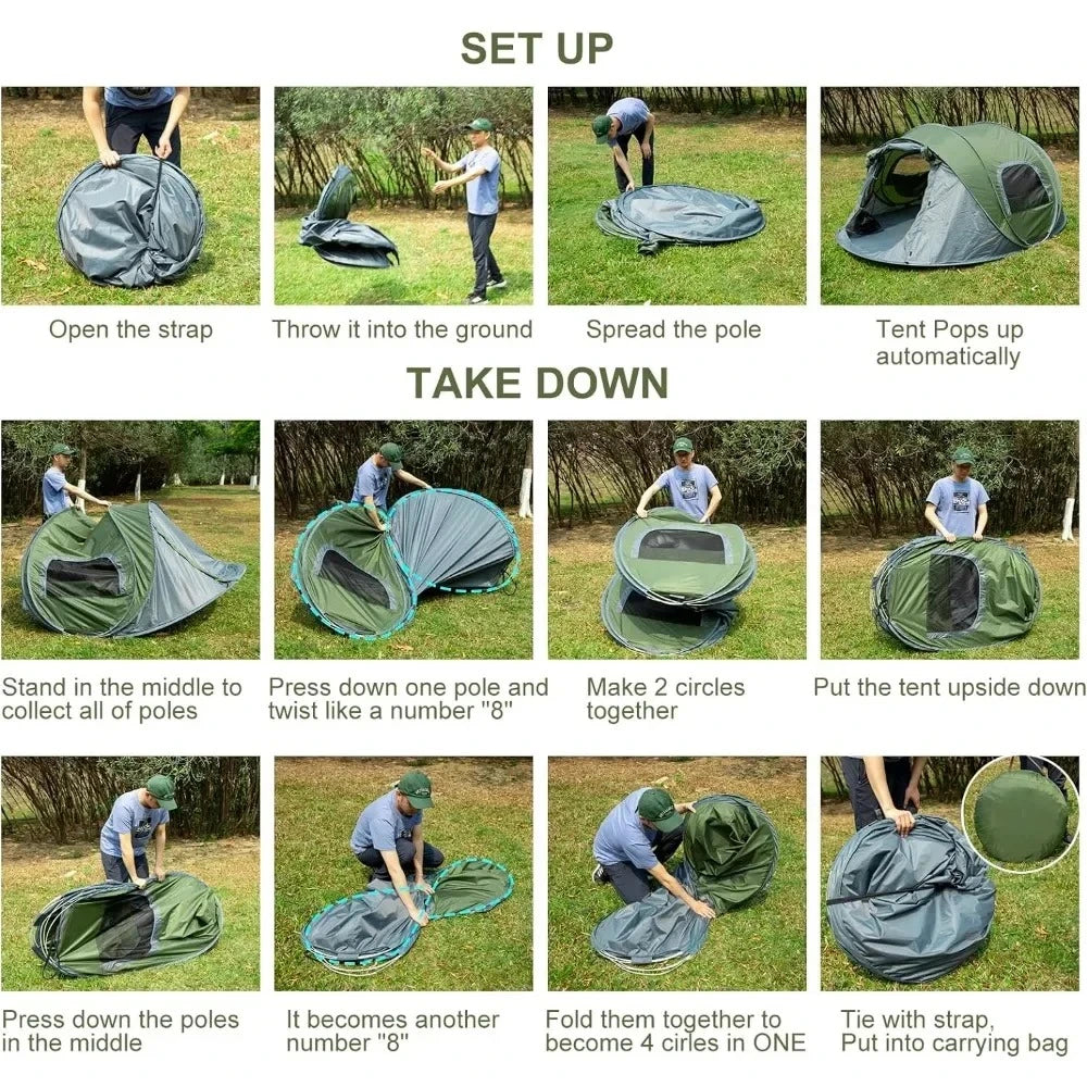 Pop-up Camping Tent: 2 Person Tent