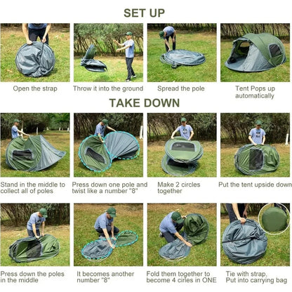 Pop-up Camping Tent: 2 Person Tent