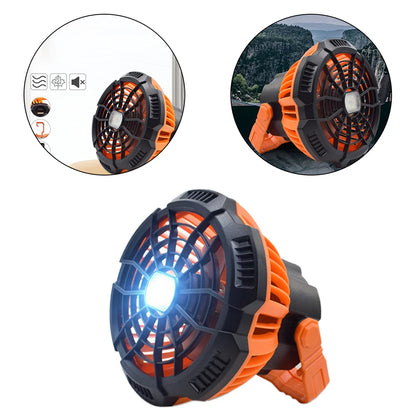 2-in-1 Camping Fan with LED Light