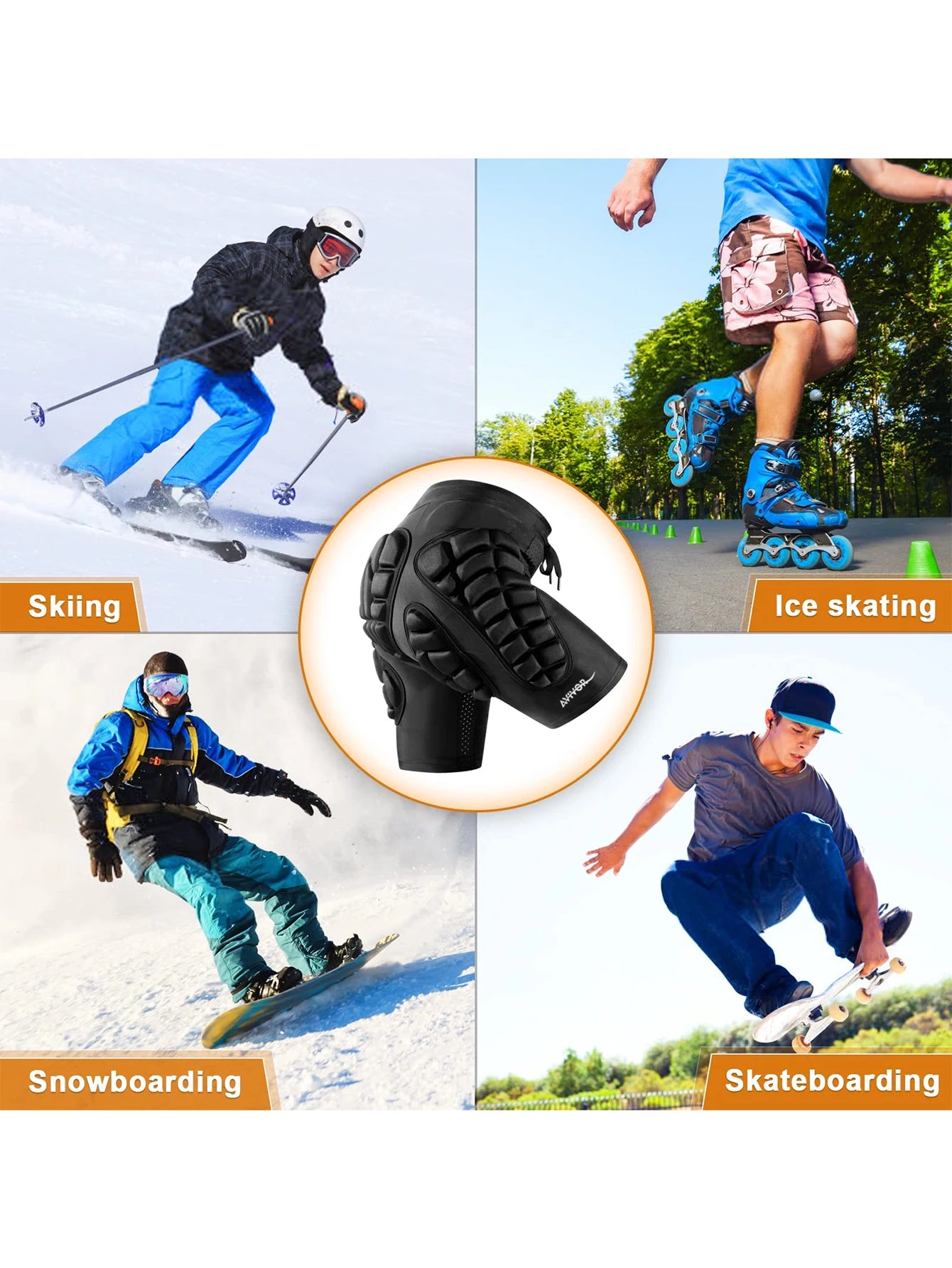 AVIVOR 3D Padded Protective Shorts for Snowboarding, Skateboarding, and Skiing - Ultimate Hip, Butt, and Tailbone Protection