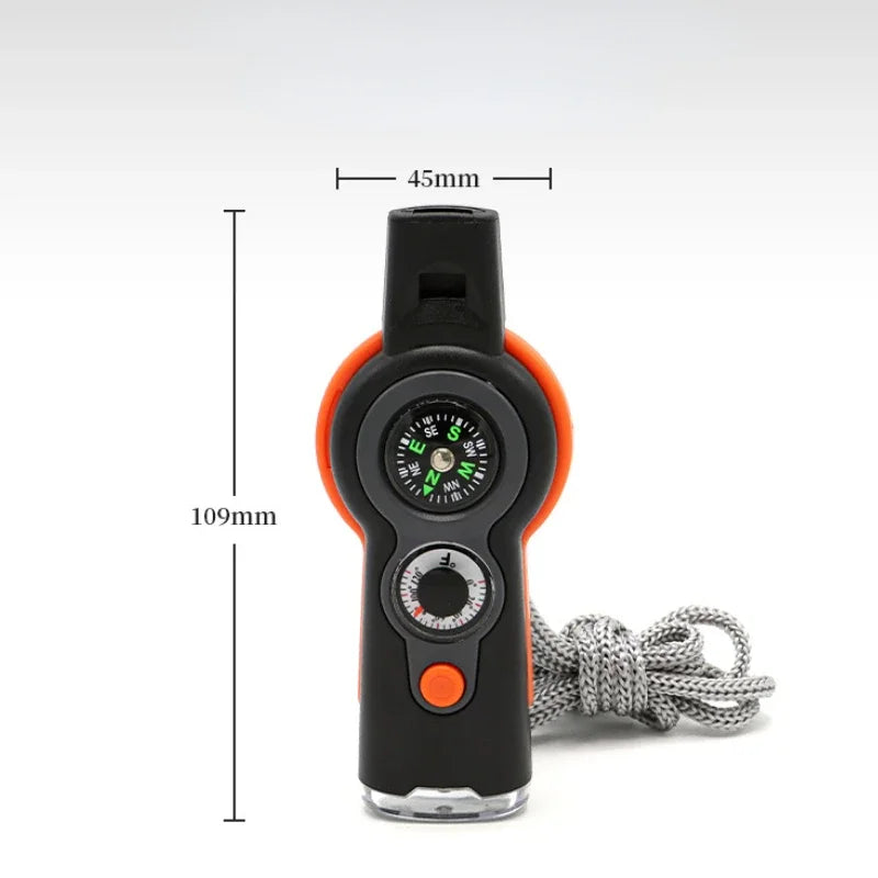 7-in-1 Whistle Outdoor Survival Emergency Tool