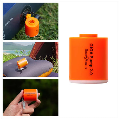 GIGA PUMP 2.0 - All-in-One Ultra-Portable Inflator, Deflator & LED Light for Air Mattresses, Pillows & Swim Rings