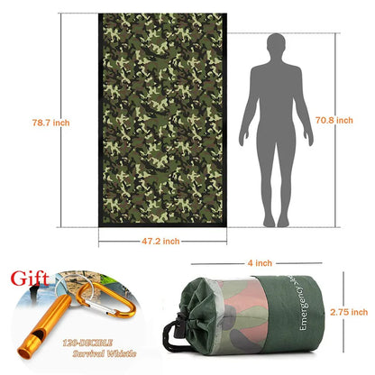 Outdoor Life Bivy Emergency Sleeping Bag Thermal Keep Warm Waterproof Mylar First Aid Emergency Blanke Camping Survival Gear