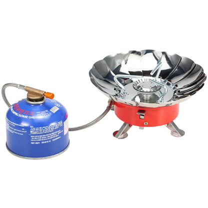 Lixada Windproof Piezo Ignition Gas Stove - Perfect for Camping, Hiking, and Picnics with Adapter Included