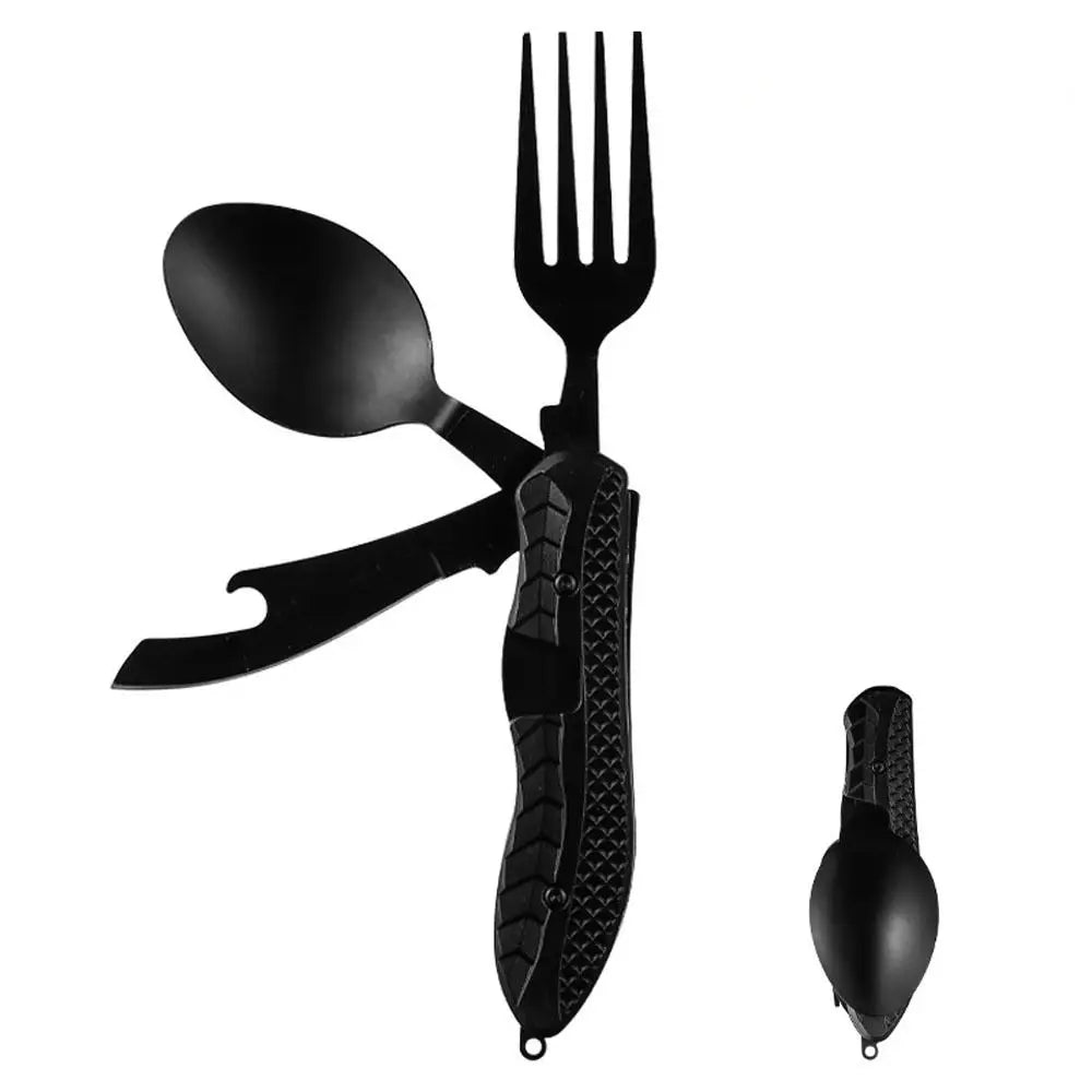 Multi-function 4-in-1 Combo Knife Fork Spoon Folding Cutlery