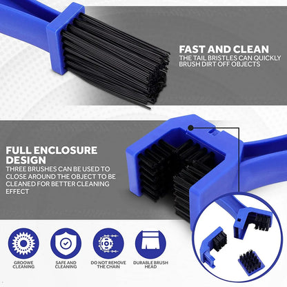 Ultimate Motorcycle & Bicycle Chain Cleaning Brush - Efficient Electric Vehicle Tool for Flywheel and Chain Maintenance