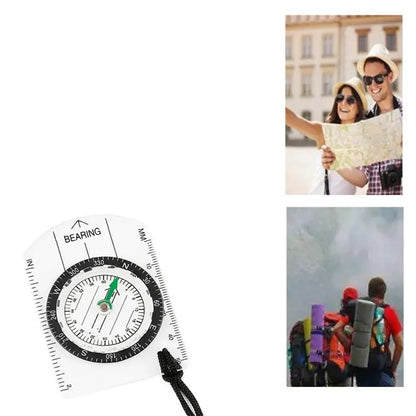 Multifunctional Outdoor Compass Map Scale Ruler for Hiking Camping