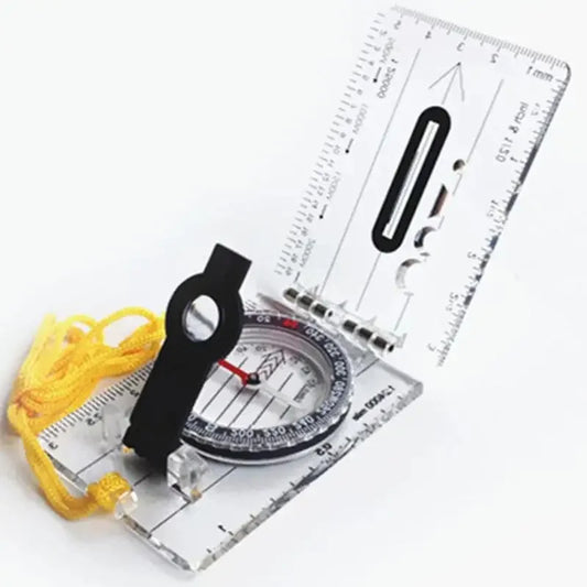 Multifunctional Outdoor Compass Map Scale Ruler for Hiking Camping