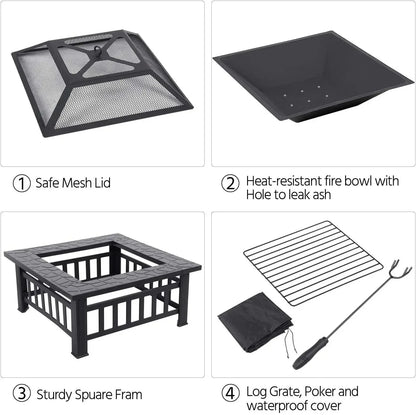 Multifunctional Fire Pit Table