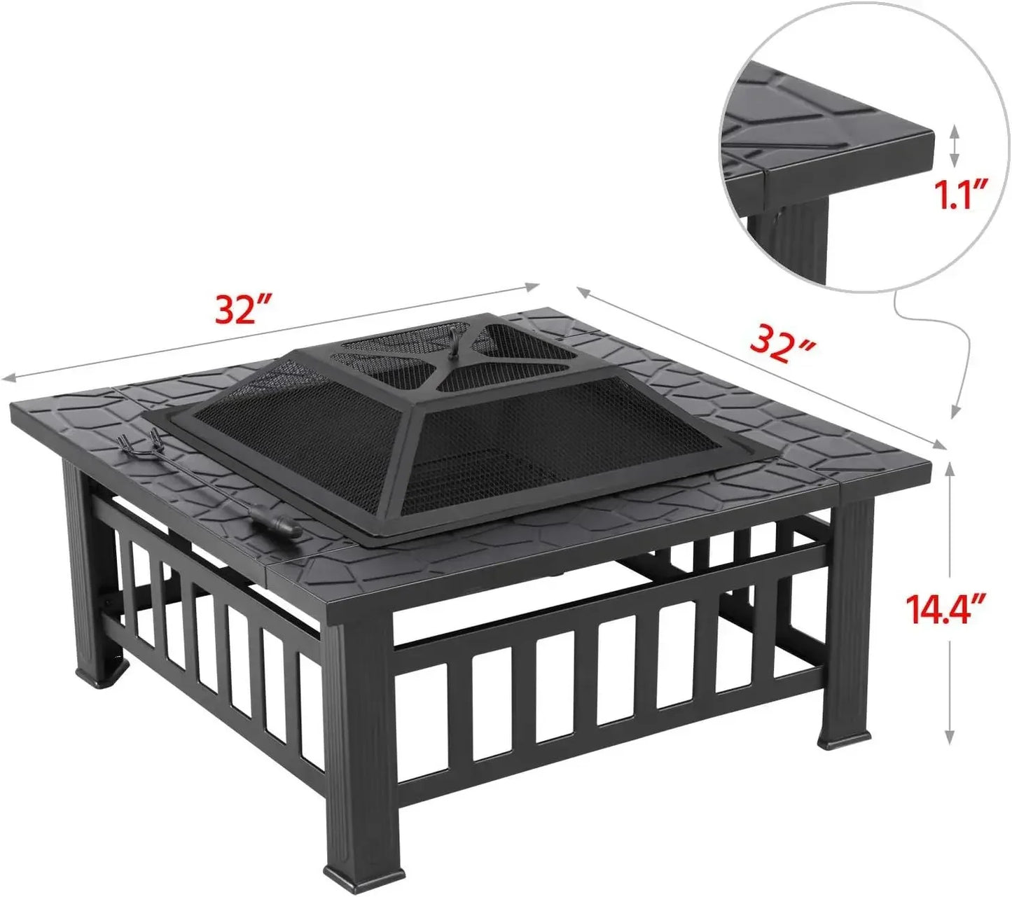 Multifunctional Fire Pit Table