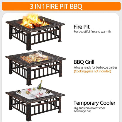 Multifunctional Fire Pit Table