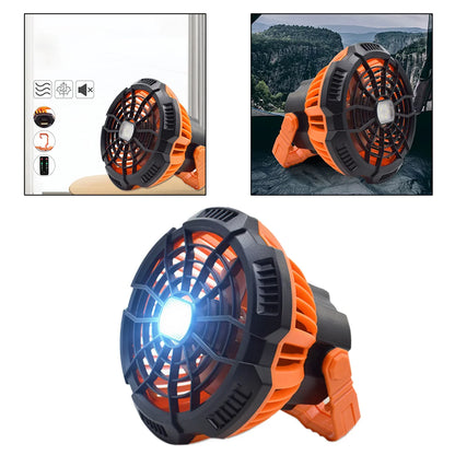 2-in-1 Camping Fan with LED Light