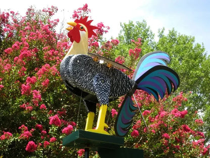 Best Garden Decor-The live rooster windmills