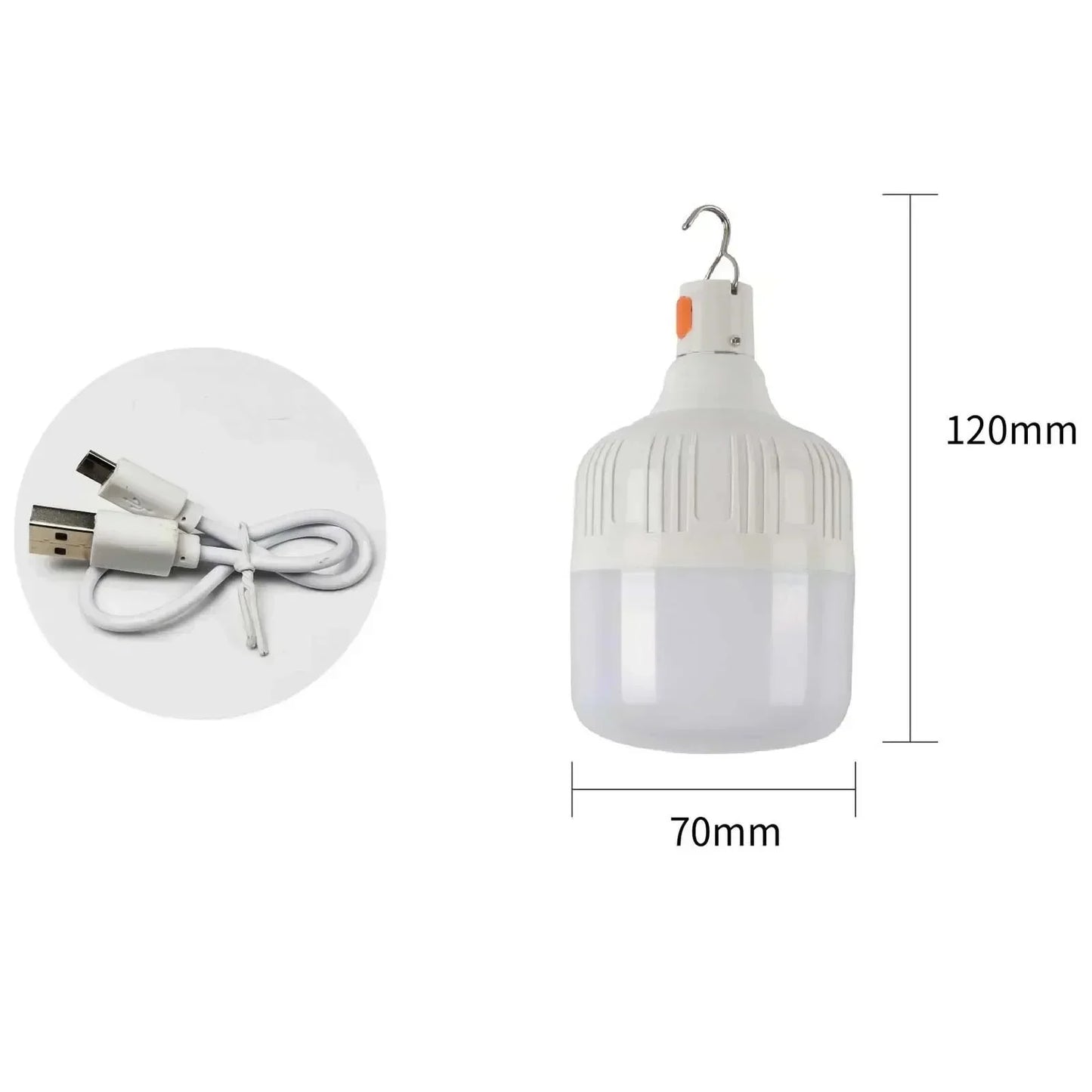 60W USB Rechargeable Emergency Light Bulb Lantern